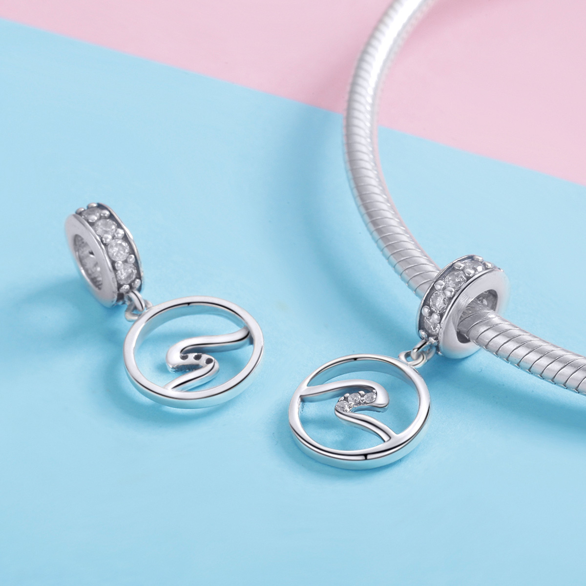 Wave Pendant Charm
