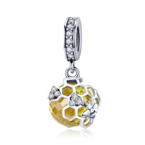 Bee Honeycomb Pendant Charm