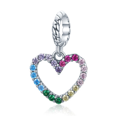 Colourful Heart Pendant Charm