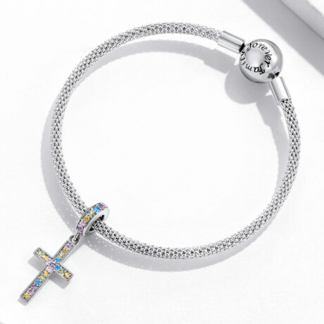 Colourful Cross Pendant Charm