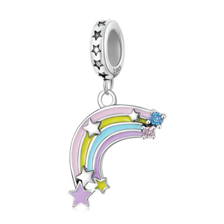 Rainbow with Stars Pendant Charm