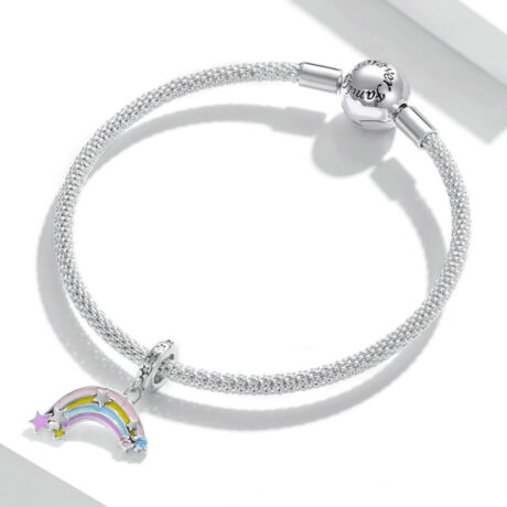 Rainbow with Stars Pendant Charm