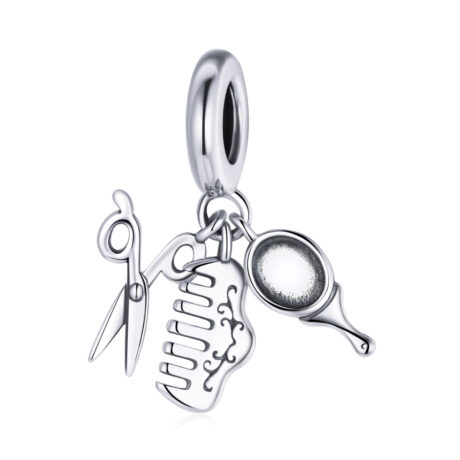 Comb, Scissor & Mirror Pendant Charm