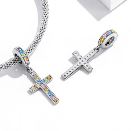 Colourful Cross Pendant Charm