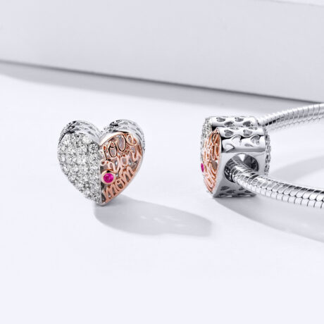 Love You Mom Heart Charm