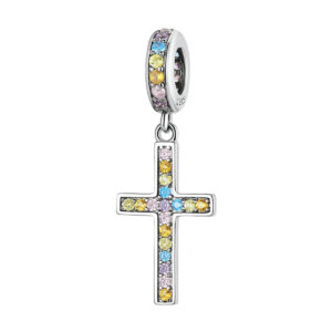 Colourful Cross Pendant Charm