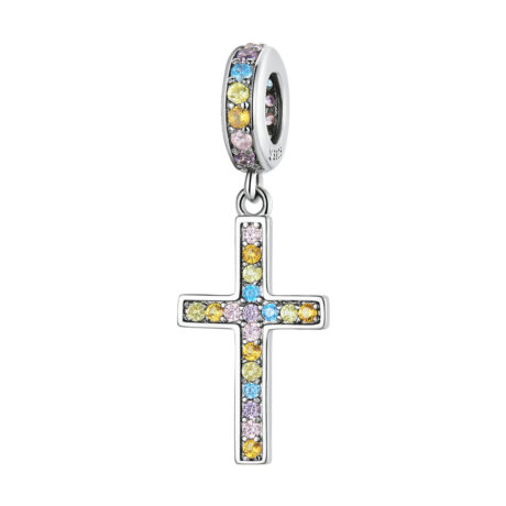 Colourful Cross Pendant Charm