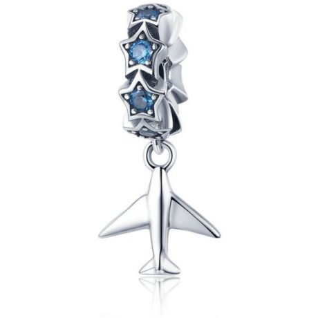 Aeroplane with Stars Pendant Charm