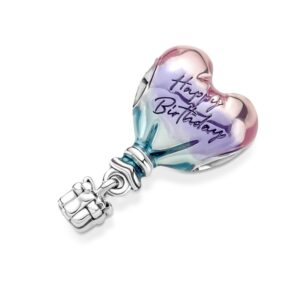 Happy Birthday Hot Air Balloon Pendant Charm