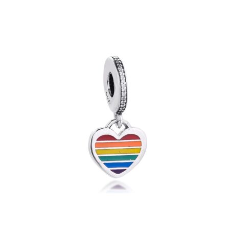 Pride Heart Pendant Charm