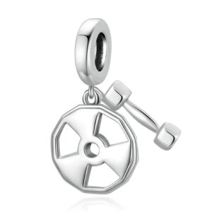 Plate & Dumbbell Pendant Charm