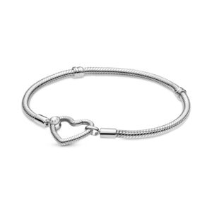 Heart Clasp Snake Chain Bracelet