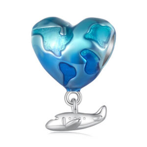 Blue Earth Airplane Charm