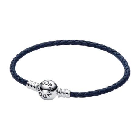 Dark Blue Single Leather Bracelet