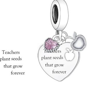 Teachers Plant Seeds That Grow Forever Pendant Charm