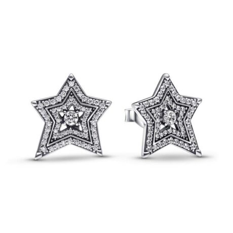 Asymmetric Star Stud Earrings