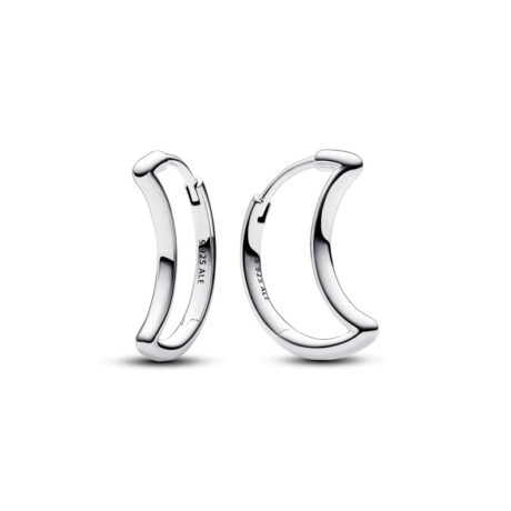 Moon Hoop Earrings