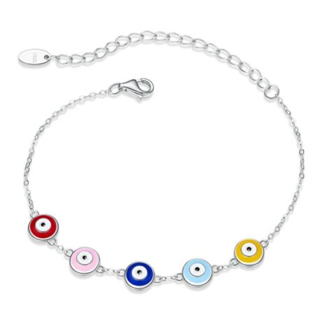 Colourful Evil Eyes Chain Bracelet