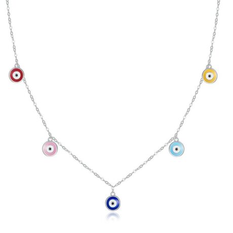 Colourful Evil Eyes Necklace