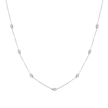 Round Clear CZ Necklace