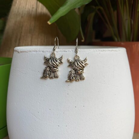 Highland Cow Dangle Earrings