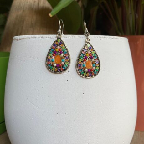 Multicolour Waterdrop Dangle Earrings