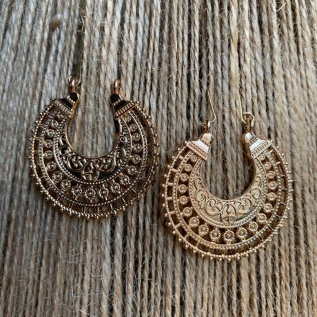 Round Tassle Hoop Earrings