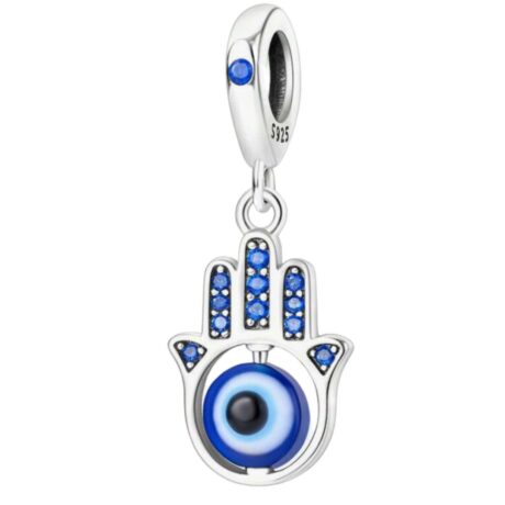 Spinning Evil Eye Hamsa Hand Pendant Charm