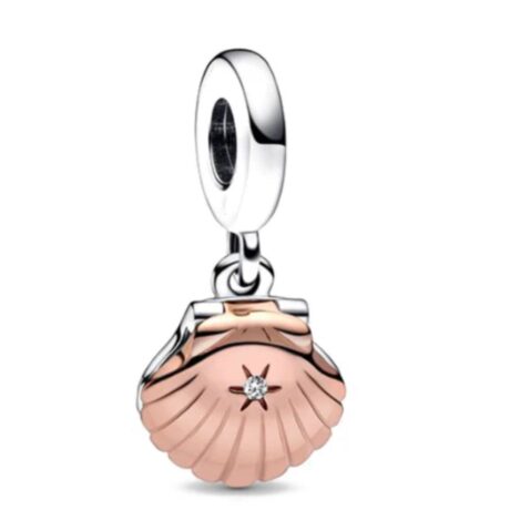 Two Tone Openable Pearl Shell Pendant Charm