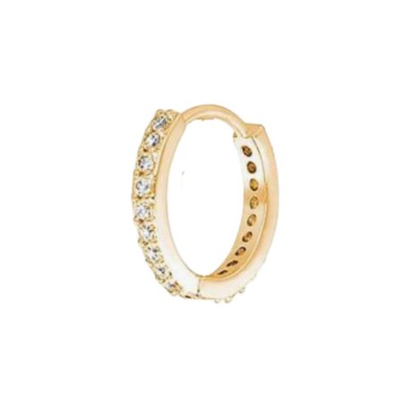 Gold Plated Sparkling Hoop Earrings