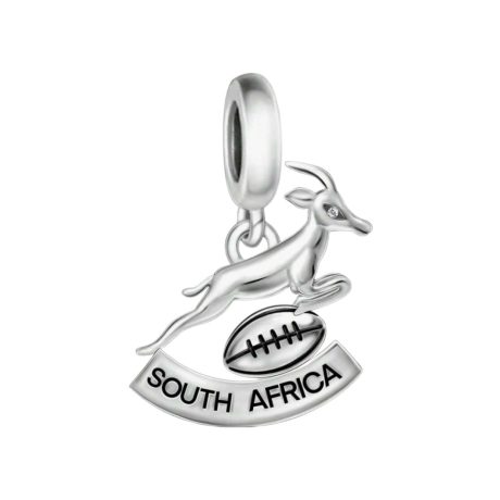 South Africa Springbok Rugby Pendant Charm