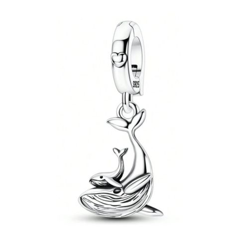 Mommy & Baby Humpback Whale Pendant Charm